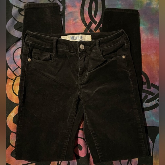 Corduroy black skinny jeans size 23 - Picture 2 of 3